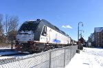 ALP-45DP # 4505 is the power for NJT Train # 5516 as it is stopped at Somerville Station